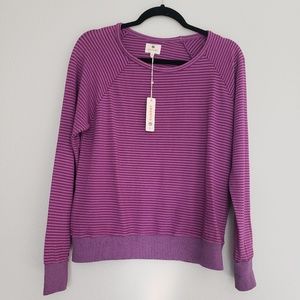 Sundry magenta stripes sweat shirt